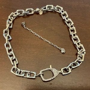 Silver chain link necklace